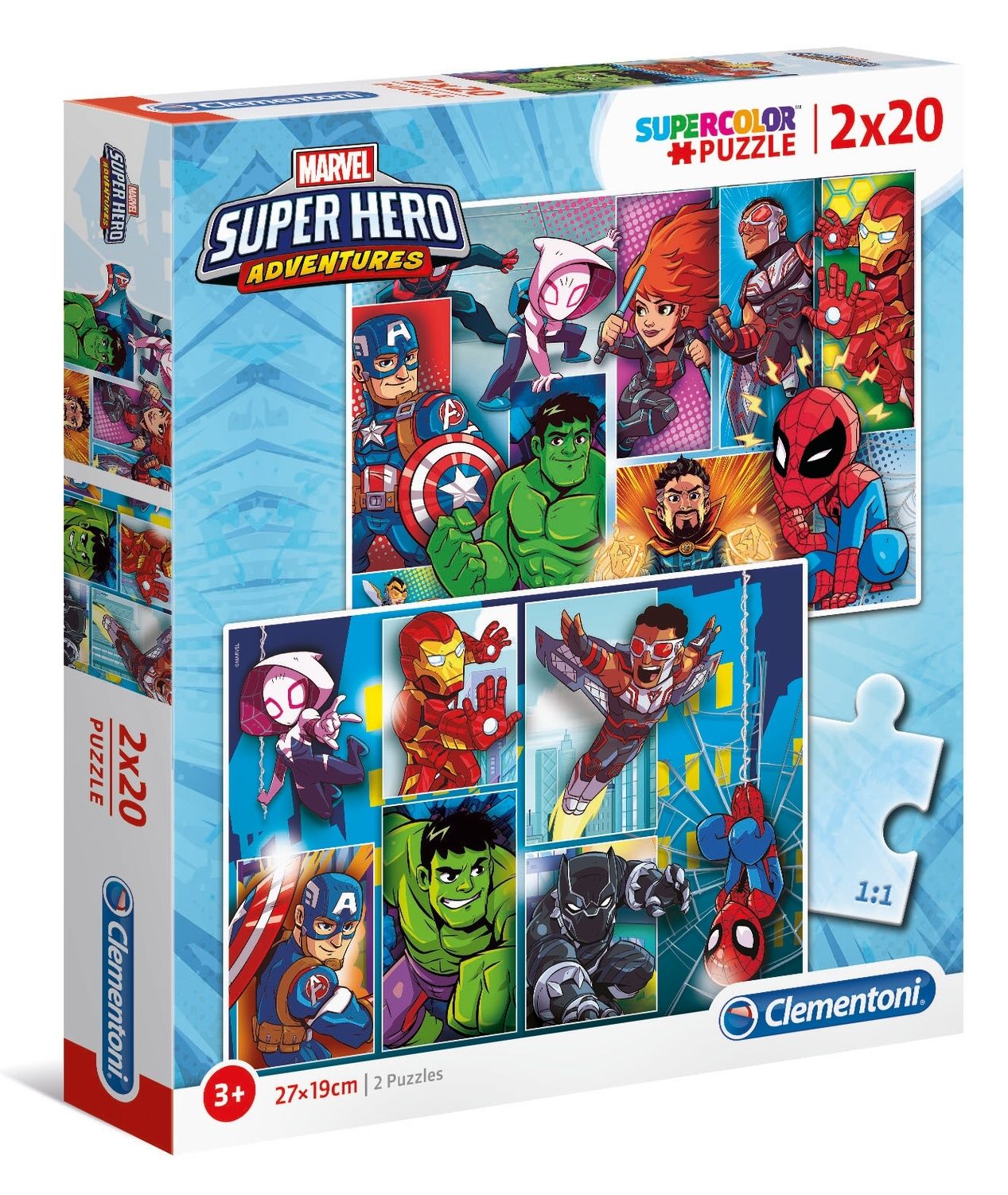 Puzzle Clementoni 2x20 dílků - Super Hero 24768