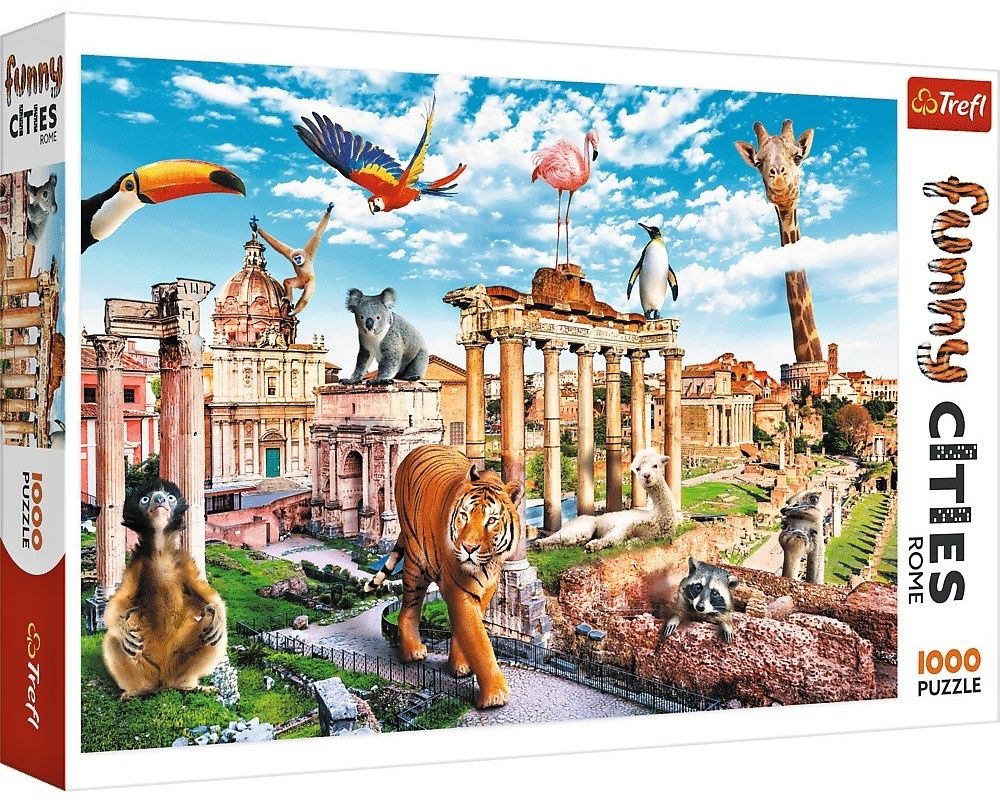 Puzzle Trefl 1000 dílků - Funny Cities - Divoký Řím 10600