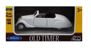 Welly - auto Old Timer - Peugeot 402 1938 cabrio - bílá barva