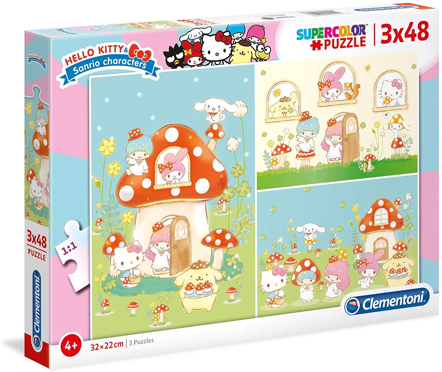 Dětské puzzle Clementoni - 3 x 48 dílků - Hello Kitty 25246