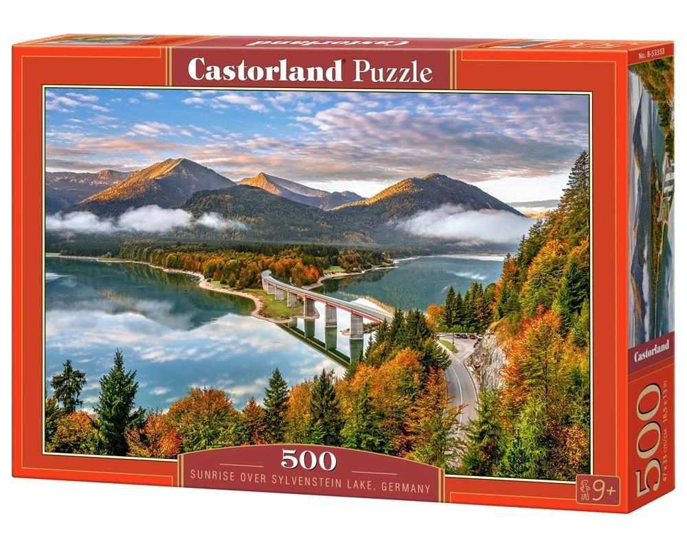 Puzzle Castorland 500 dílků - Jezero Sylvenstein - Německo 53353