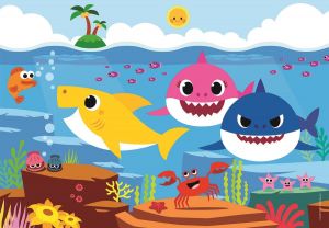 Puzzle Clementoni 60 dílků HappyColor - Baby Shark 26093