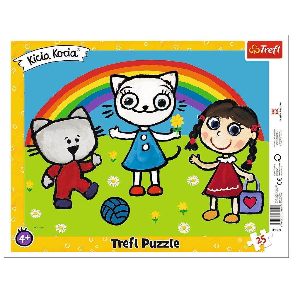 Trefl puzzle rámkové 25 dílků - Kocia Kicia 31389