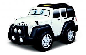 Bburago - jezdící autíčko Jeep Wrangler se zvukem 13 cm - bílé