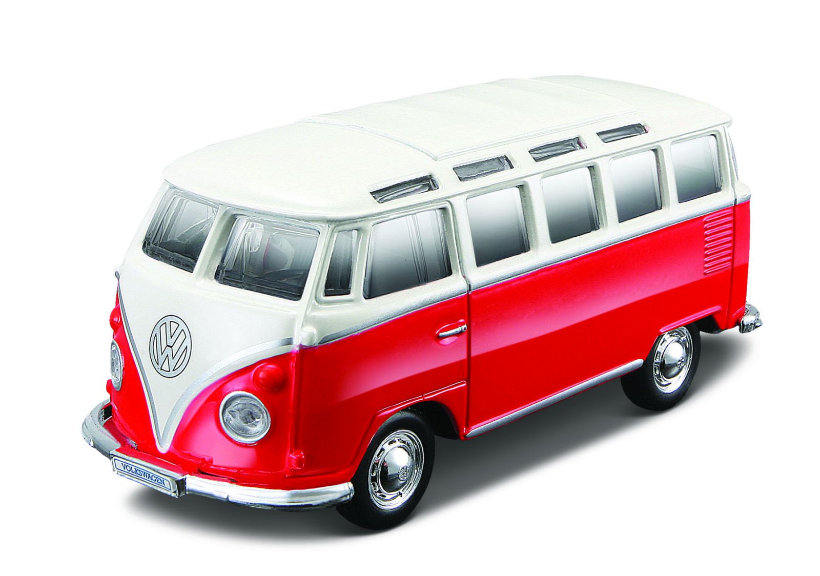 Maisto 21001 PR Volkswagen Van Samba - červeno-béžová barva