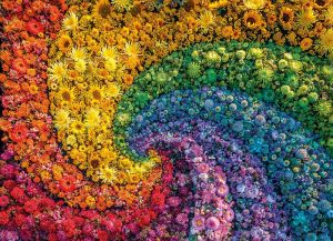 Puzzle Clementoni 1000 dílků - Barevný květinový vír 39594