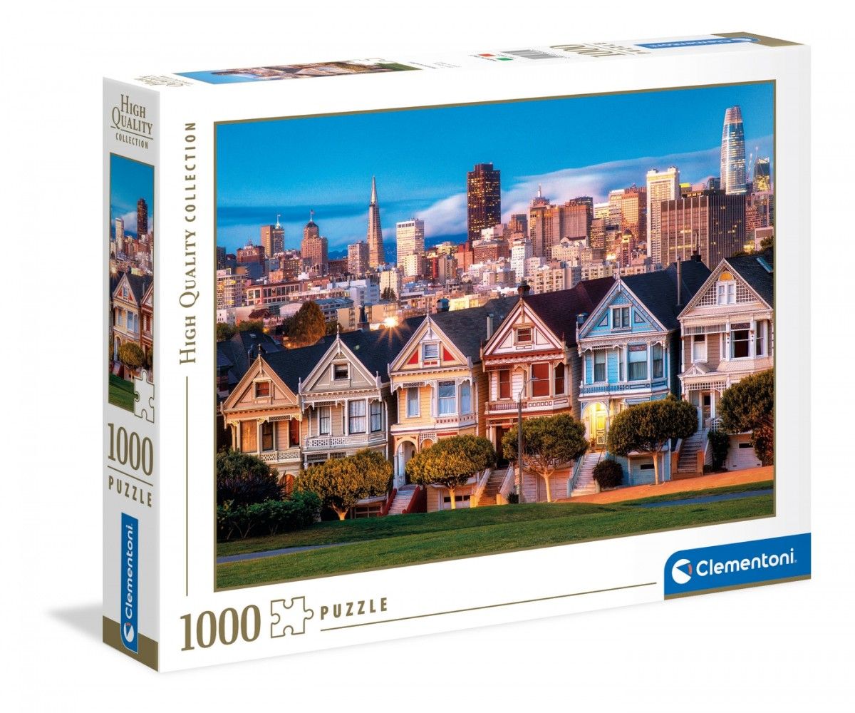 Puzzle Clementoni 1000 dílků - San Francisco - Malované domky 39605