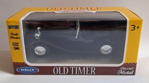 Welly - auto Old Timer - SS Jaguar 100 cabrio - černá barva