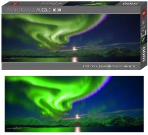 Heye - puzzle 1000 dílků panorama  VON Humboldt - Polární záře  29857