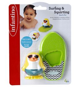 Infantino - stříkací a plavací tučňák na surfu