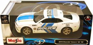 Maisto 1:18 Chevrolet Camaro SS 2010 - policejní - bílá barva