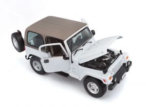 Maisto 1:18 Jeep Wrangler Sahara 2014 - bílá barva
