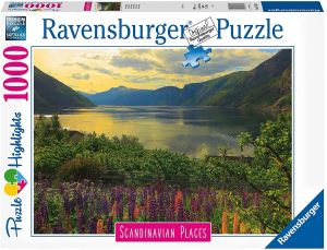 Puzzle Ravensburger 1000 dílků - Skandinávská krajina  167432