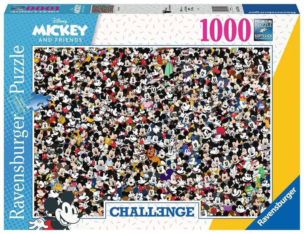 Puzzle Ravensburger 1000 dílků - Výzva - Mickey Mouse 167449