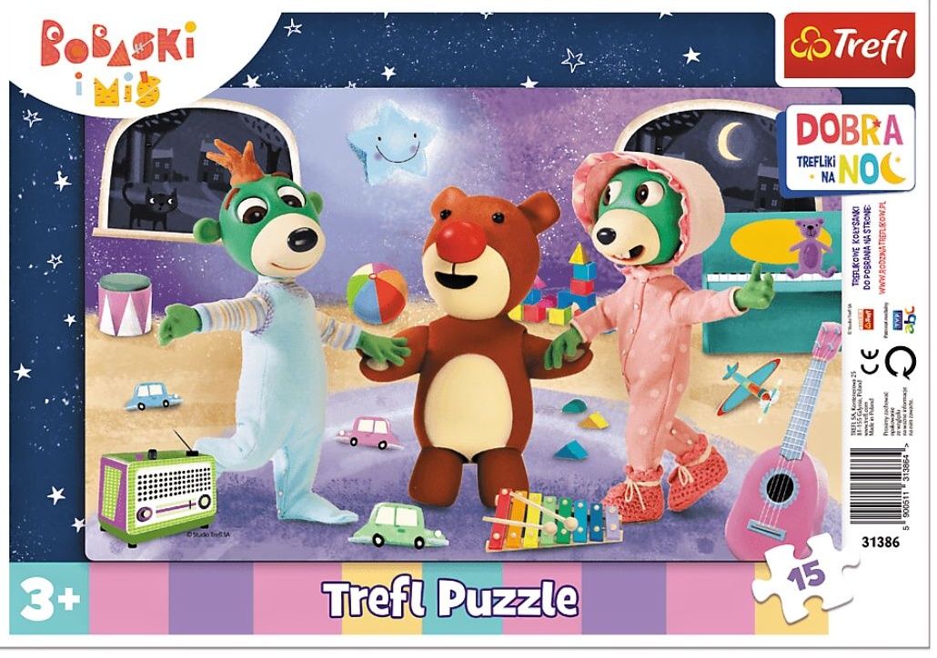 Puzzle Trefl v rámečku ( rámkové ) - Treflíci - dobrou noc 31386