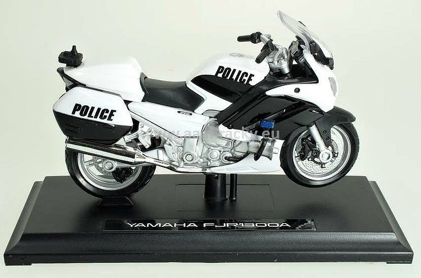 Maisto motorka 1:18 Yamaha FJR 1300A - Police černobílá