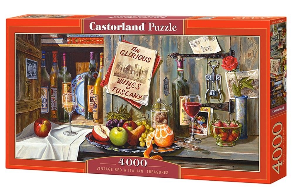 Castorland puzzle 4000 dílků Červené víno a Italské poklady 400324