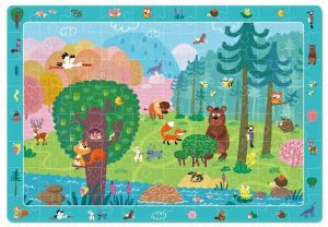 Dodo puzzle 80 dílků s hledáním obrázků - V lese LLC Toyz