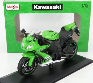 Maisto motorka 1:12 na podstavci - Kawasaki Ninja ZX-10R zelená