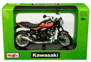Maisto motorka 1:12 na podstavci - Kawasaki Z900RS černo oranžová