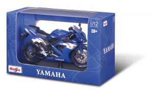 Maisto motorka 1:12 na podstavci - Yamaha YZF-R1 modrá