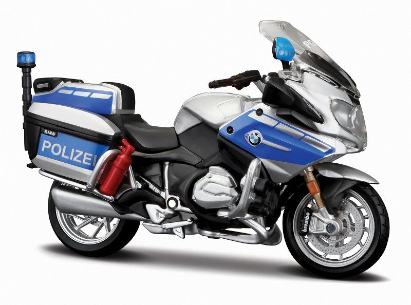Maisto motorka 1:18 BMW R 1200 RT - Germany - Polizei modro stříbrná