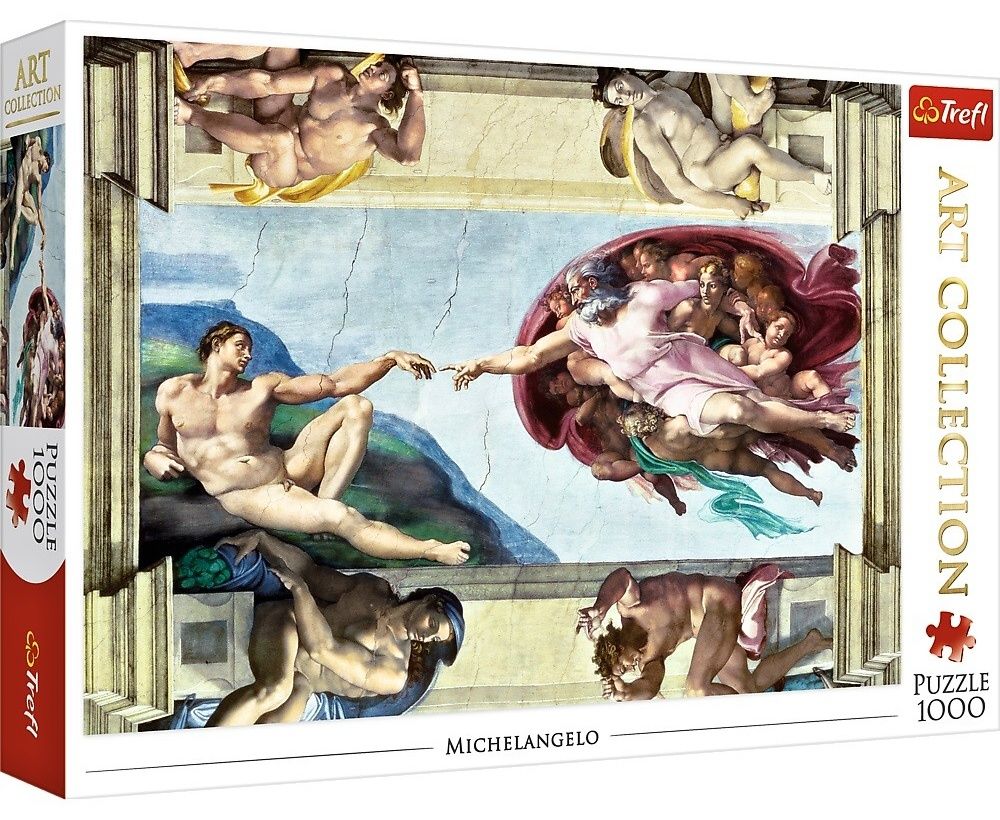 TREFL Puzzle 1000 dílků Michelangelo - Stvoření Adama 10590