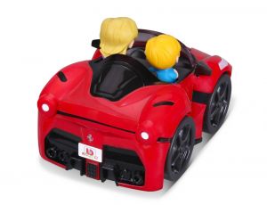 Bburago - autíčko Ferrari Arpetta se 2 figurkami, zvukem a světelnými efekty 15 cm - červené