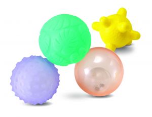 Infantino - barevné  míčky multisenzorické 4 ks