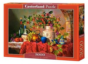 Puzzle Castorland 3000 dílků  - Tavola di Capri - Zátiší s vínem  300570  