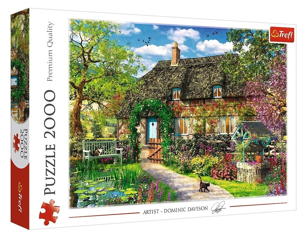 Puzzle Trefl 2000 dílků - Dominic Davison - Vesnický domek 27122
