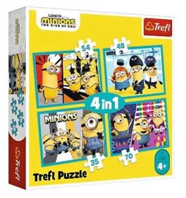 Trefl Puzzle 34339 - Mimoni    4v1 35 48 54 70 dílků