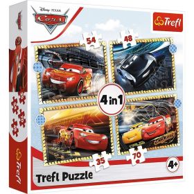 Trefl Puzzle 34608 -  Cars 3      4v1 35 48 54 70 dílků
