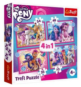 Trefl Puzzle 34389 - My Little Pony    4v1 35 48 54 70 dílků
