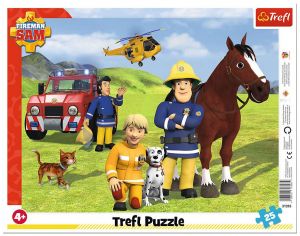 Trefl puzzle rámkové 25 dílků - Požárník Sam 31393