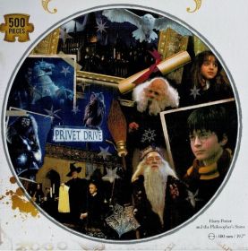 Winning Moves - puzzle 500 dílků kulaté - Harry Potter a kámen mudrců 39598