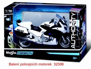 Maisto motorka 1:18 BMW R 1200 RT - Policie US - černo bílá