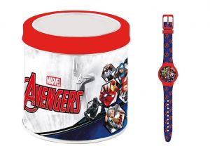 Dětské hodinky - analogové v plechovce  - Avengers