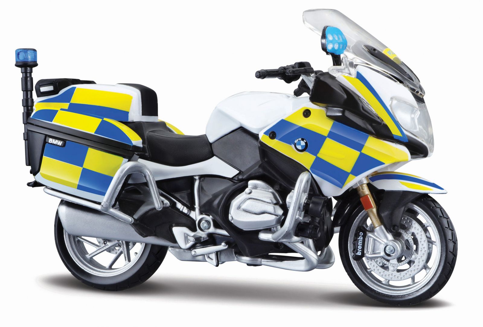 Maisto motorka 1:18 BMW R 1200 RT - Policie UK - žluto modrá