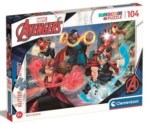 Puzzle Clementoni  - 104 dílků  s třpytkami - Avengers 20347