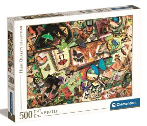 Puzzle Clementoni 500 dílků  - Sbírka motýlů  35125