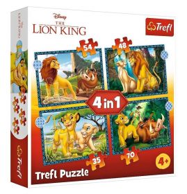 Trefl Puzzle  -  Lví Král    4v1 35 48 54 70 dílků 34605