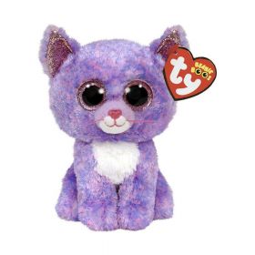 TY Beanie Boos -  Cassidy - fialová kočka  36486  - 24 cm plyšák    