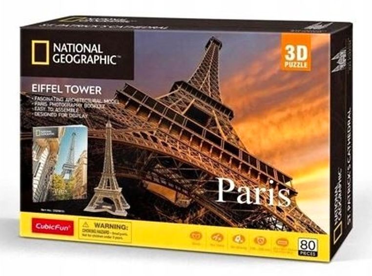 3D puzzle CubicFun Paříž - Eiffelova věž 80 dílků NG Cubic Fun