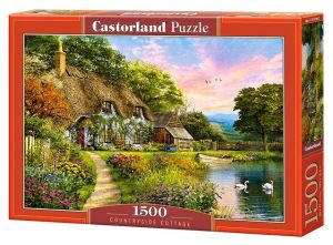 Castorland  Puzzle 1500 dílků  Venkovský dům u   jezera  151998 