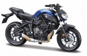 Maisto  motorka na stojánku -  Yamaha  2018 MT-07  1:18  modrá