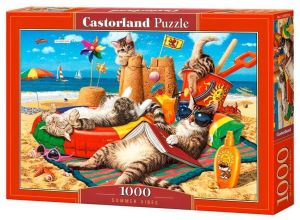 Puzzle Castorland  1000 dílků - kočky na dovolené 104772