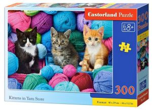 Puzzle Castorland 300 dílků - Kočičky v klubkách vlny 030447