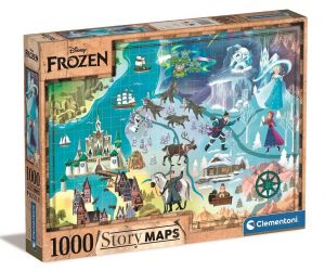 puzzle Clementoni 1000 dílků - Story Maps - Frozen - Ledové království 39666