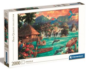 Puzzle Clementoni 2000 dílků -  Život na ostrově  32569